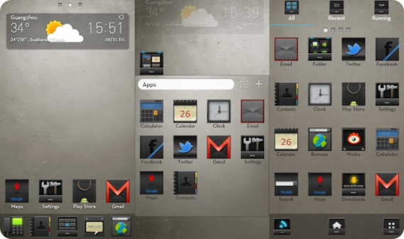 HI-Black GO Launcher EX Theme